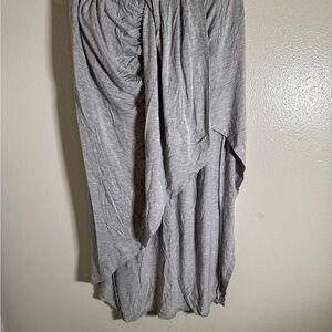 Fashion Nova Gray High-Low Draped Skirt